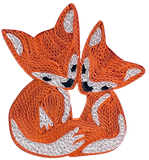 Quilled Paper Mother and Baby Foxes Picture