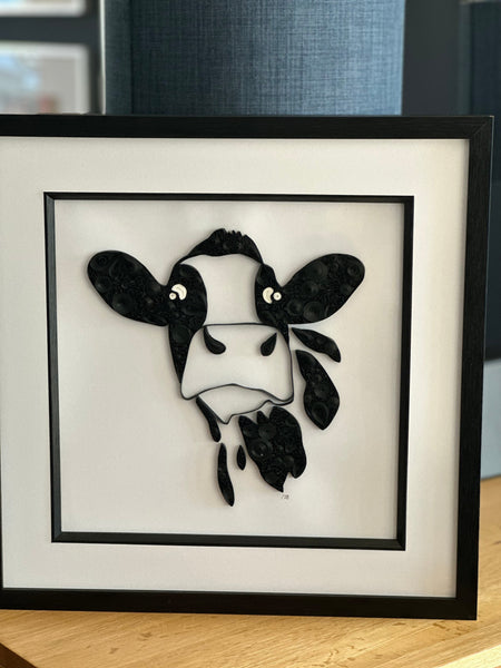 Cow Quilled Paper Picture