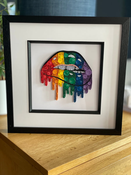 Quilled Paper Pride Lips Picture