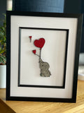 Quilled Elephant with Heart Balloon Picture