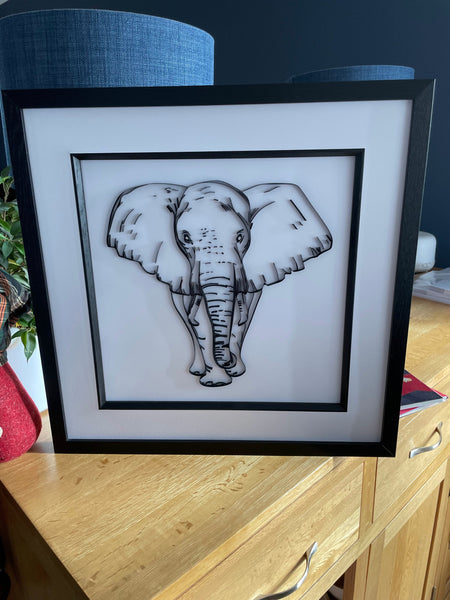 Elephant Quilled Paper Picture