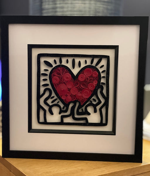 Quilled Paper Keith Haring Inspired Picture