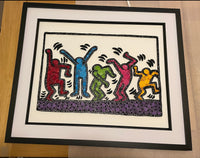 Quilled Paper Keith Haring Inspired Picture 'Untitled (Dance)'