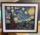 Van Gogh's 'The Starry Night' Quilled Paper Picture