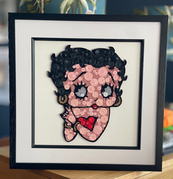 Betty Boop Quilled Paper Picture