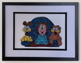 Garfield, Odie & John Quilled Paper Picture